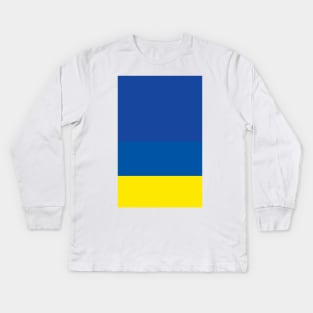 Wimbledon Blue Yellow Tricolour Kids Long Sleeve T-Shirt